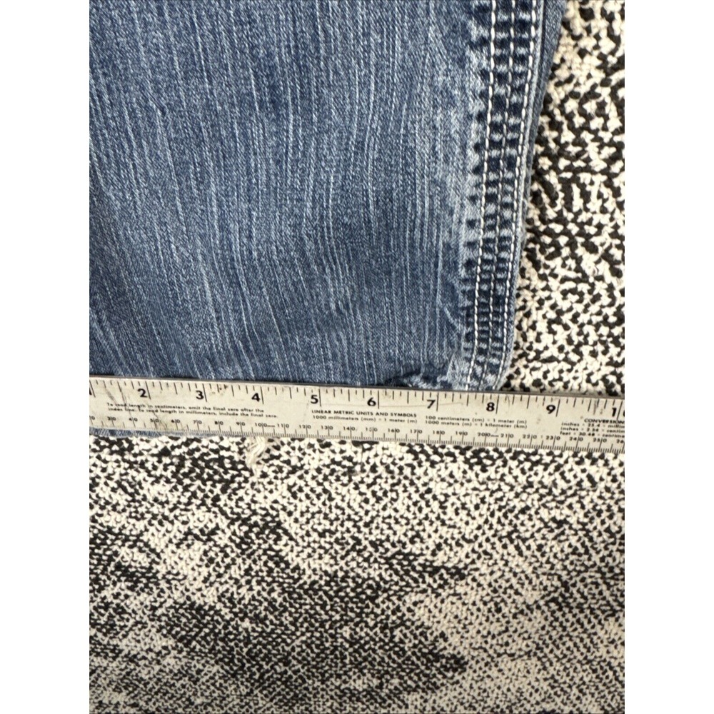 BKE Denim Culture Womens 31L (35 X 31.5) Distressed Destroyed‎ Boot Thick Stitch - Picture 15 of 16